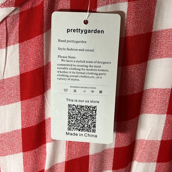 Red and white checkered dress - Picture 3 of 5